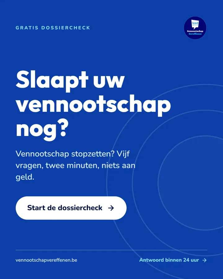 Oproep: slaapt uw vennootschap nog? Met een knop naar de dossiercheck