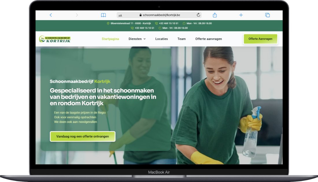 Website Schoonmaakbedrijf Kortrijk